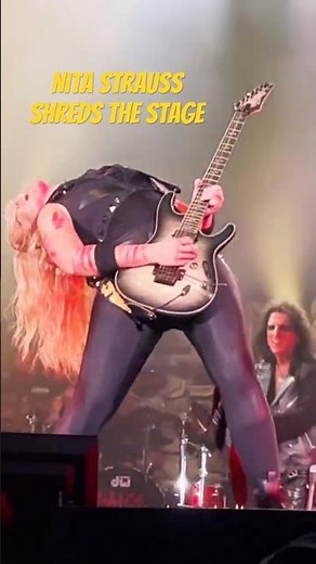 Nita Strauss MELTS Faces with HER Guitar! 🤯🎸 with Alice Cooper