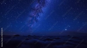 The Beauty of a Dark Night Sky Deep Blue-Black Gradient Horizons Explained" Nature Video for Relaxation