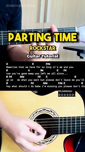 1.4K views · 12 reactions | Parting Time - Rockstar | Guitar Chords with Lyrics  #guitartutorial #chords #lyrics | dernalvamusic | Facebook