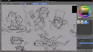 Krita brushes: Charcoal pencils