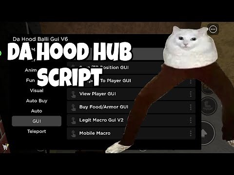 Roblox Da Hood Hub With Mobile Macro & More Script Hack | Mobile & PC