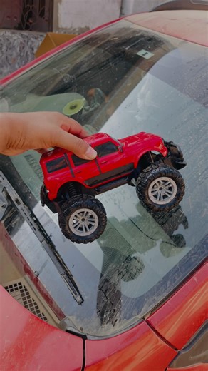 Rc big rock crawler toy car unboxing and heavy glass ramp racing. #remotecontrol #shorts #rc ￼