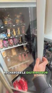 On encaisse combien avec le distributeur automatique de snacks et boissons fraîches !? #distributeur