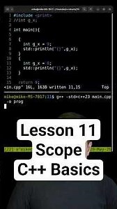 C++ Scope and Curly Braces [Learn C++ Shorts Lesson 11]
