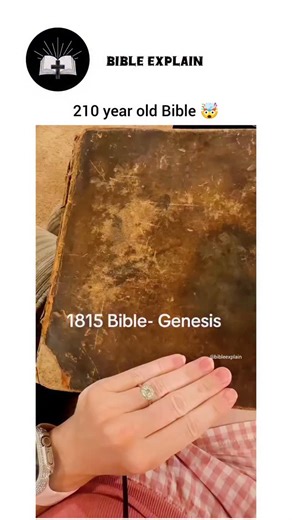 Bible Explain on Instagram: "210 year old Bible 🤯 #bible #gospel #christ #christian #jesus #bibletruth #biblefact #reels"