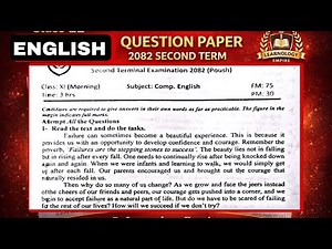 Class-11 English second terminal question paper 2082 | Learnology Empire