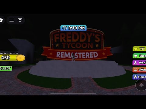 I played Freddy’s tycoon remastered/ Roblox
