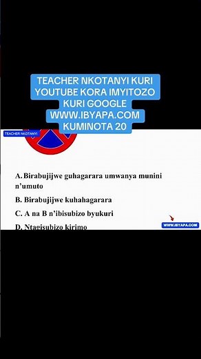 AMATEGEKO Y’UMUHANDA🚨🚔🚨IBIBAZO N’IBISUBIZO🚨🚔🚨BY’IKIZAMI CYURUHUSHYA RWAGATEGANYO CYAKOZWE
