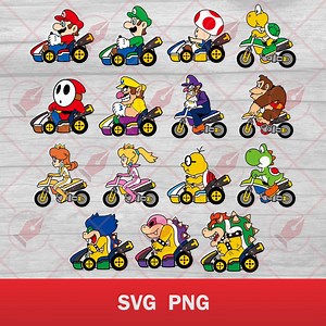 Mario Kart Pack | Digital File Set | Svg, Png | for Cricut, Silhouette and More - Etsy