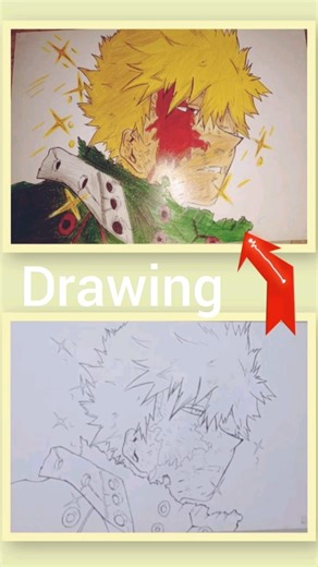 Drawing of Bakugo #drawing