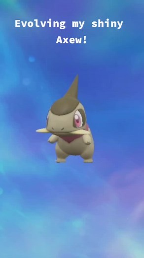 Evolving My Shiny Axew into Shiny Fraxure
