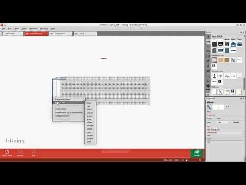Building A Simple LED Circuit on a Protoboard with Fritzing