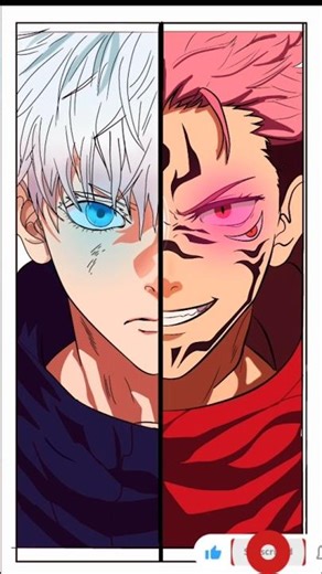 Gojo vs Sukuna 🔥 Drawing| Anime Split Face Drawing#anime #shortsfeed #jujutsukaisen #gojo #sukuna