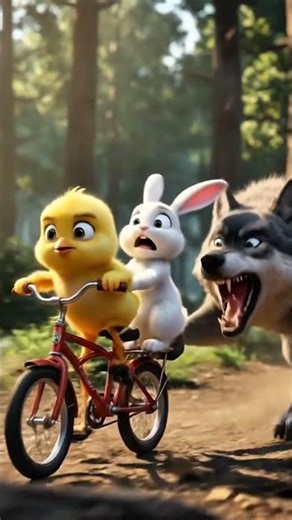 Epic moment of rescuing a rabbit from a wolf 🐺🐰 #funny #cartoon #animation #cute