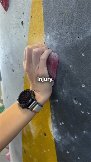 Crimping on tiny holds? Try these 5 quick fixes that work fast: 1️⃣ Thumb position: press the thumb into the wall. Thumb-over-index can boost power but raises injury risk, so use sparingly. 2️⃣ Wrist angle: keep wrists straight and slightly cocked back, like showing a watch. 3️⃣ Shoulder engagement: pull shoulders down and back before you load to take stress off fingers. 4️⃣ Contact point: use the finger pads, not just the tips, for more surface area and friction. 5️⃣ Progressive loading: build 