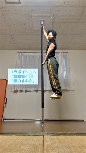 KOUME KOUYA on Instagram: "🩵🩵🩵🩵🩵🩵 【Lesson style / beginner】 〜コラボイベント課題振付④〜 🎵青のすみか (1'30秒) 最初から最後までスタティックでの振付です^_^ スニーカーでも素足でもOKです👌🏼 スピニング苦手な方、酔いやすい方は是非こちらをお選び下さい♪ こちらの曲は1〜2名募集します☝🏻 #poledance #ポールダンス #アニソンカフェ #コラボイベント #アニソンバー #アニソンパフォーマンス #呪術廻戦 #jyujyutsukaisen"