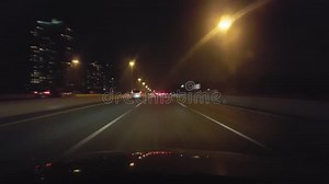 Driving on Highway at Night with Motion Blur Effect. Driver Point of View POV Stock Video - Video of headlight, lane: 131925399