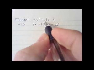 Factor 3x^2-11x-4