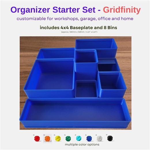 Starter Kit 3D Printed Gridfinity: Modular Drawer Organizer for Workshop - Etsy