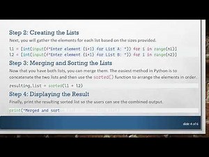 Merging Two Lists in Python: A Step-by-Step Guide to Creating a Sorted List