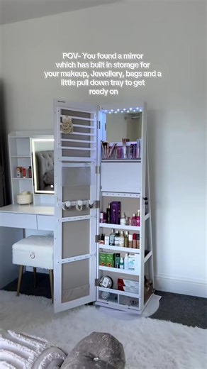 Every Girl's Dream Mirror with Storage Solutions