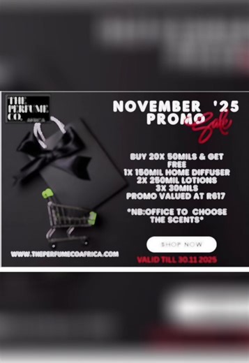 NOVEMBER PROMO IS STILL AVAILABLE . bring R2171 and get stock worth R6200 #hlengiwe #networkmarketing #theperfumecoafrica #fyp #blackfridaypromo