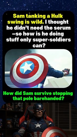 Sam Survived Hulk Strength Without Serum How 😮🤯#captainamerica #hulk #marvel