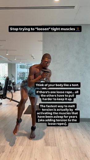 Stefan Duvivier on Instagram: "Nothing makes me feel more relaxed than a workout where I turn on the parts of my body that have been asleep for years. Most people think relaxing means “shutting off” tight muscles. Wrong. Those tight spots are only working overtime because other muscles aren’t pulling their weight. When you wake those dead areas back up, your body naturally evens out. The tight spots let go. Tension melts without you forcing it. This is balanced tension — what we call tensegrity.