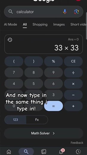 tutorial on how to get infinity on a calculator