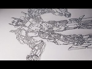 Drawing Optimus Prime Transformers 2007