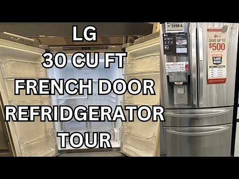LG Refrigerator 30 cu. ft. 4-Door French Door Tour, Full-Convert Drawer, Ice & Water Dispenser