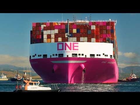 ONE INGENUITY Massive Container Ship | Loading & Departure | Port of Algeciras