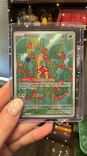 arlie on Instagram: "I LOVE SHUCKLE!!!!!!!!!!!!!!!!! big thank you to @pokemon for the #gifted packs so i can now live my shuckle dreams #megaevolution #pokemon"