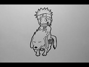 HOW TO DRAW KIBA AND AKAMARU | NARUTO SHIPPUDEN | EASY DRAWING FOR KIDS