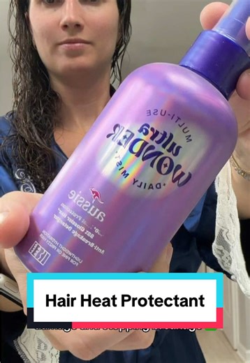 This hair heat protectant is everything! @Aussie Hair USA #heatdamage #hair #aussie #momsoftikok #haircareroutine