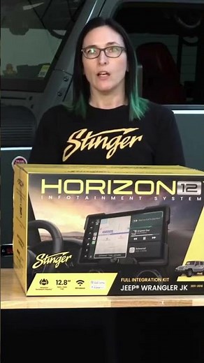 Stinger HORIZON12 12.8" Jeep Wrangler JK (2011–2018) Stereo | 1080p Full HD IP65 Touchscreen Radio