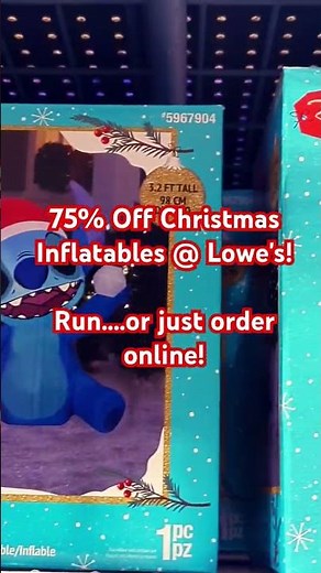 75% off Christmas at Lowe's!! #lowes #christmasclearance #clearance #christmasinflatables #75%off