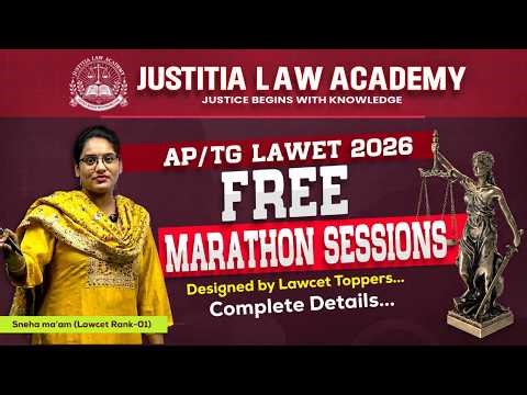 AP & Telangana LAWCET 2026 GK & Current Affairs MARATHON SERIES - JUSTITIA