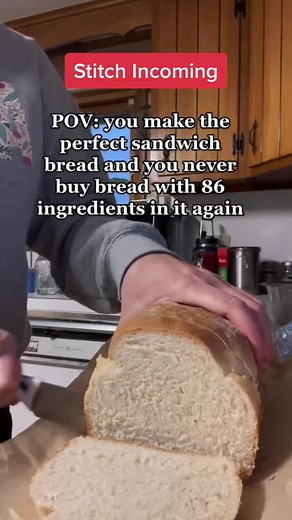 Ingredients in the homemade bread I made last week: Enriched wheat flour (wheat flour, malted barley flour, niacin, reduced iron, thiamin mononitrate (vitamin B1), riboflavin (vitamin B2), folic acid), water, nonfat dry milk, butter (cream, natural flavor), sugar, yeast, salt, vitamin A palmitate, vitamin D3. So many chemicals!! #nutrition #foodscience #chemistry #basicscience
