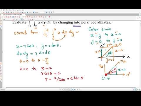 Change into polar coordinate Double integration