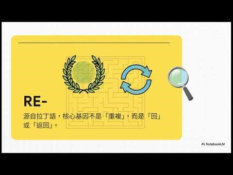 【詞根的故事】RE- 不只是「再一次」，是「回」