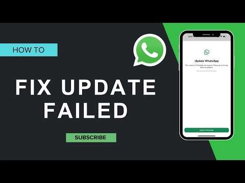 how to fix whatsapp update failed