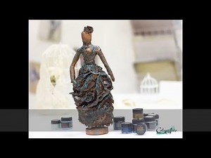 Altered doll with Paverpol by Elena Lishchenko