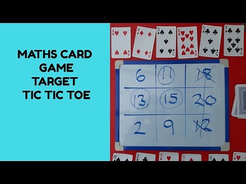 MATHS CARD GAME - Target tic tac toe / noughts and crosses