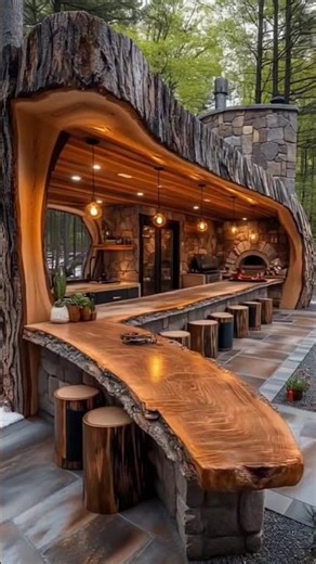 From blueprint to reality.Outdoor bar & kitchen pavilion — built step by step.