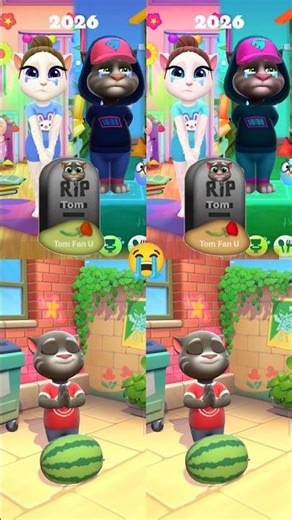 Why Tom & Angela Crying My Talking Tom 2 😭 #shorts #tom #animation #cute #cat #mytalkingtom2 #viral