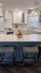 A classic bi-level upgrade ✨ By adding a beam to eliminate a dividing wall between the kitchen, living room, and dining room, we created this new open floor plan that functions so much better for the family. 🤩 #beforeafterhome #kitchendesign #beforeafter #builddesign #contractor #lancasterpa #kitchenremodel #homeimprovement #openconcept #whitekitchen | TK Building & Design