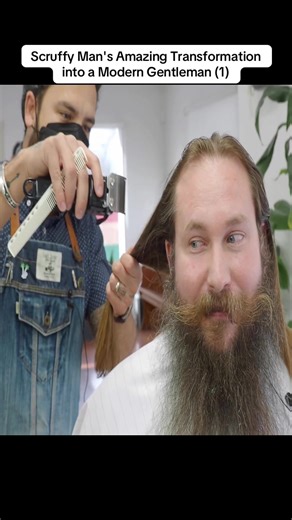 Scruffy Man's Amazing Transformation into a Modern Gentleman (1)#trending #viral