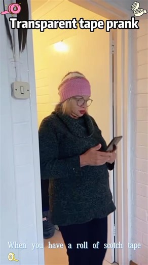 Scotch tape prank#fyp #funny #prank #fail #tape