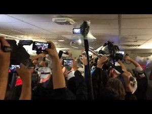 Cleveland Indians celebrate after clinching a spot in 2016 World Series